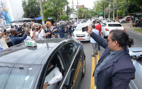 Um buzinaço feito por taxistas e motoristas de ônibus emocionou os presentes no velório Ricardo Boechat - Francisco Cepeda/AgNews