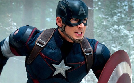 Chris Evans em cena como o protagonista do filme Capitão América: Guerra Civil - Divulgação/Disney