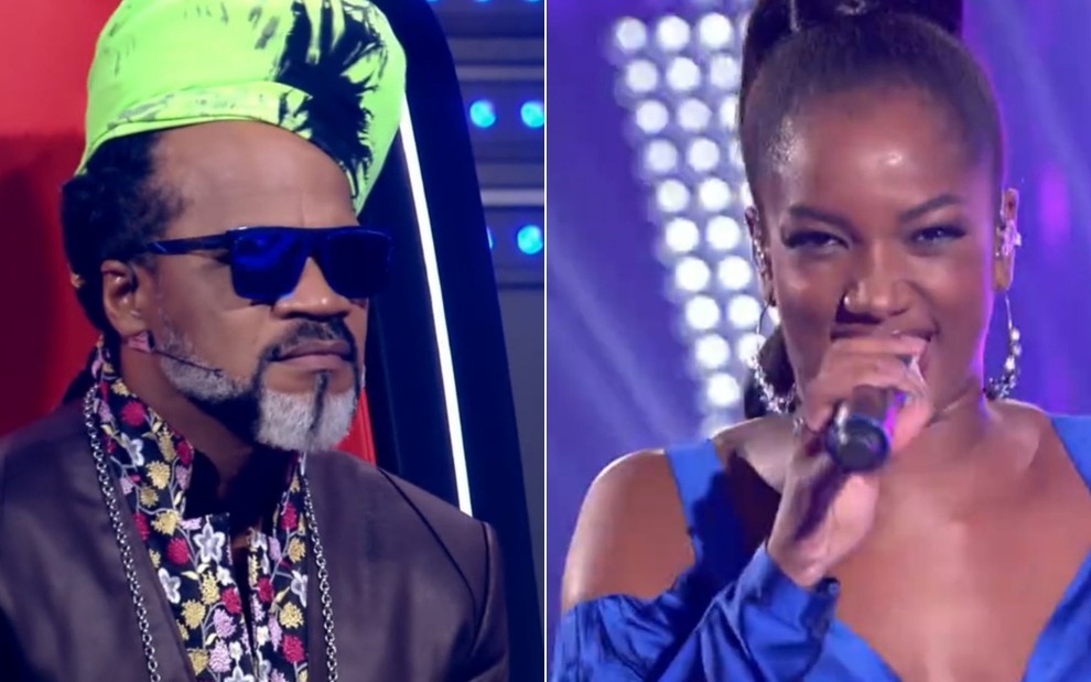 Carlinhos Brown não será mais jurado do The Voice; a cantora Iza entra em seu lugar na nova temporada - REPRODUÇÃO/TV GLOBO