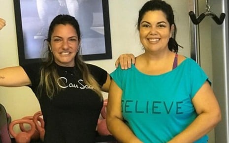 A personal trainer Cau Saad ajudou a atriz Fabiana Karla a emagrecer 20 quilos em um ano - REPRODUÇÃO/INSTAGRAM