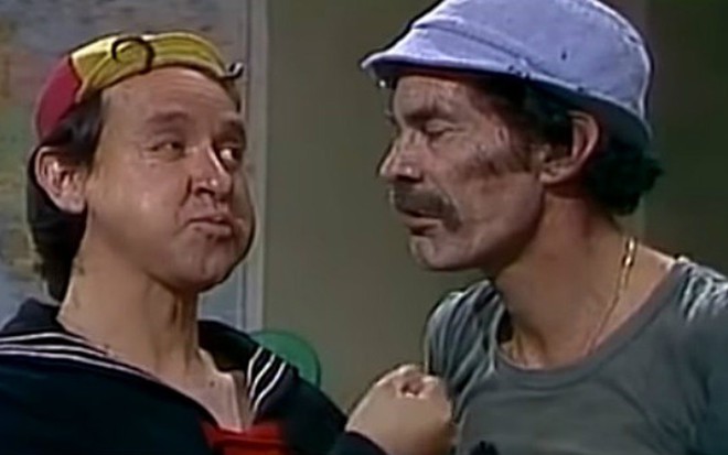 Quico e Seu Madruga em episódio de volta às aulas de Chaves, exibido ontem (6) no SBT - Reprodução/SBT