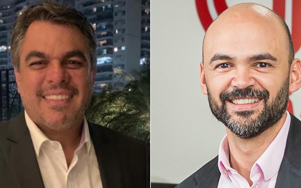 Montagem dos jornalistas André Ramos (à esq.) e Givanildo Menezes, novos diretores da CNN Brasil em Brasília e no Rio de Janeiro, respectivamente 