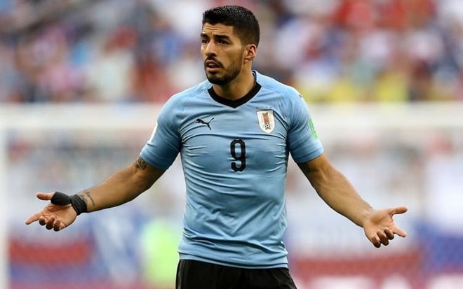 O atacante Luis Suárez, da seleção uruguaia, durante partida contra a Rússia na Copa deste ano - Divulgação/Fifa