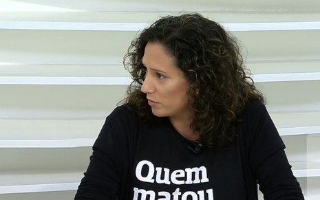 A ativista dos Direitos Humanos Mônica Benício em participação no Roda Viva de segunda (11) - Reprodução/Cultura
