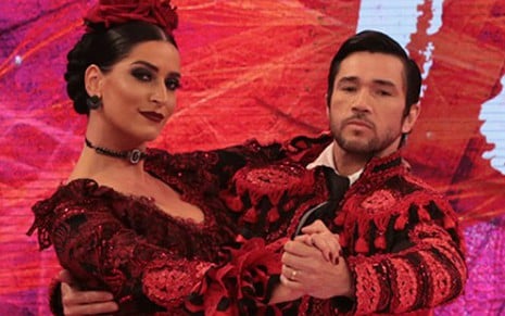 Maria Joana e o professor Reginaldo Sama se mantiveram em primeiro lugar na Dança - Divulgação/Globo