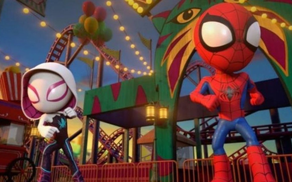 Gwen Stacy e Peter Parker em versão animada para Spidey and His Amazing Friends: no ar em 2021 - Divulgação/Marvel Animation