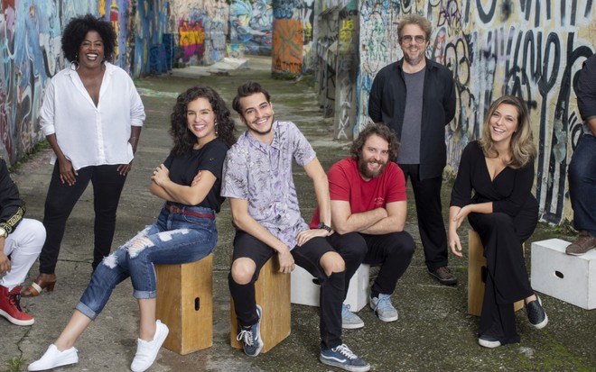 Projota, Telma Souza, Kéfera, Victor Lamoglia, Leandro Ramos, Augusto Madeira, Júlia Rabello e Danilo Moura - Aline Arruda/Netflix