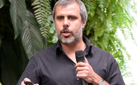 Erick Bretas em evento em 2016: jornalista prospecta empresas de inovação para a Globo comprar - Divulgação/TV Globo