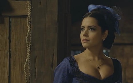 Thaís Fersoza (Maria Isabel) em cena de Escrava Mãe; vilá enfrentará revolta dos escravos - Reprodução/Record
