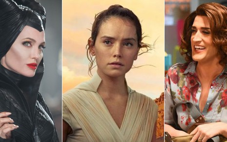 Malévola (Angelina Jolie), Rey (Daisy Ridley) e Dona Hermínia (Paulo Gustavo): destaques do cinema - DIVULGAÇÃO/DISNEY/LUCASFILM/GLOBO FILMES