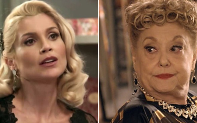 As atrizes Flávia Alessandra e Suely Franco em cenas de Eta Mundo Bom!, da Globo - Reprodução/Globo