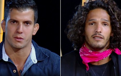 O lutador Felipe Sertanejo e o cantor João Zoli foram indicados para a penúltima roça da Fazenda  - REPRODUÇÃO/RECORD