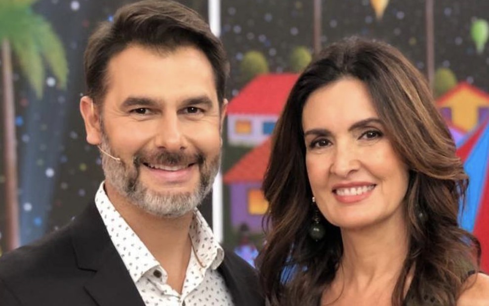 O neurocirurgião Fernando Gomes com Fátima Bernardes, na Globo: ele vai ser bonito agora na Band - Reprodução/TV Globo
