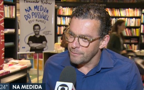 Fernando Rocha no lançamento do primeiro livro: após deixar Bem Estar, jornalista prepara novo trabalho - REPRODUÇÃO/TV GLOBO