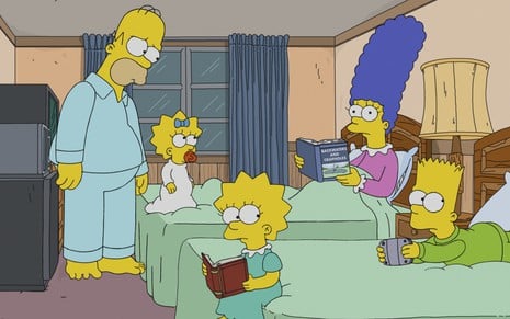 A família Simpson em cena da 30ª temporada da animação: mais dois anos garantidos - Divulgação/Fox