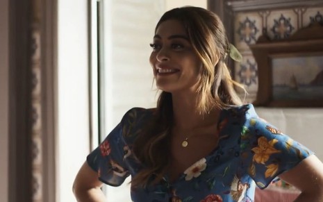 A atriz Juliana Paes como a personagem Maria da Paz em cena da novela A Dona do Pedaço, da Globo