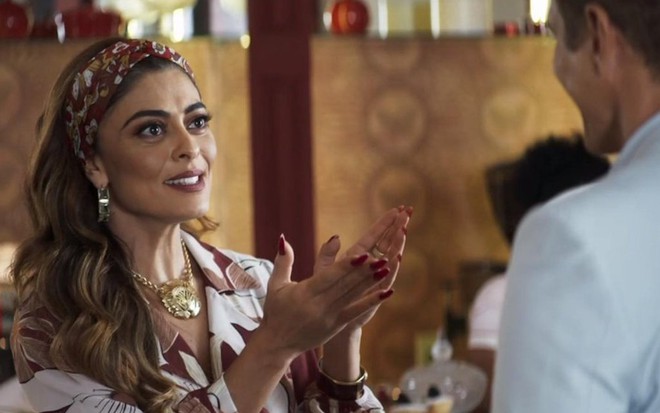 Maria da Paz (Juliana Paes) e Régis (Reynaldo Gianecchini) em cena da novela das nove da Globo - Reprodução/TV Globo