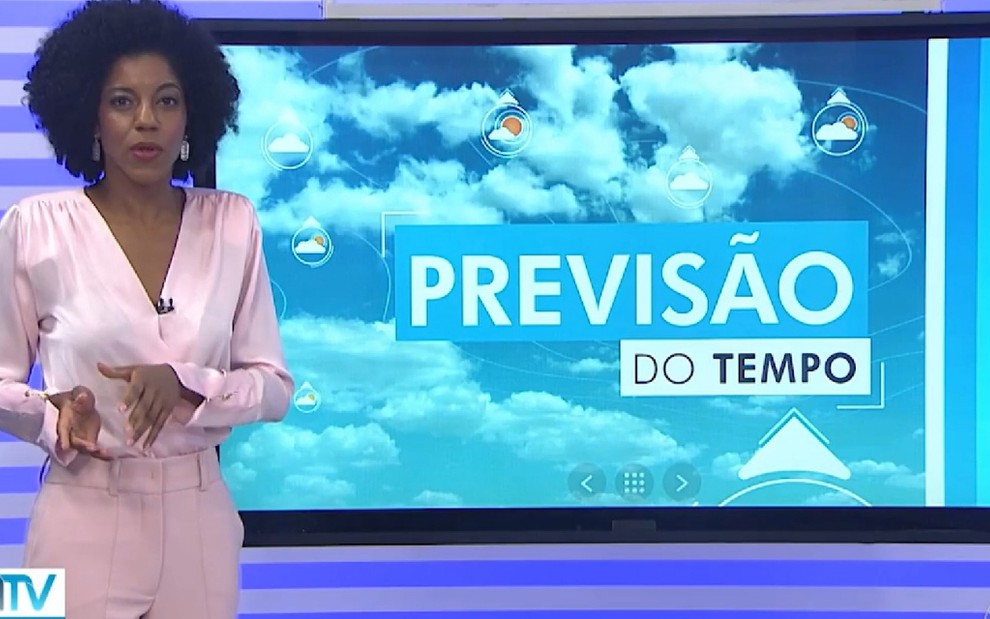 Luana Assiz apresenta a previsão do tempo no BATV: contratação de 'Maju da Bahia' amplia representatividade - REPRODUÇÃO/TV GLOBO