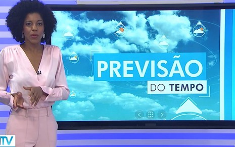 Luana Assiz apresenta a previsão do tempo no BATV: contratação de 'Maju da Bahia' amplia representatividade - REPRODUÇÃO/TV GLOBO