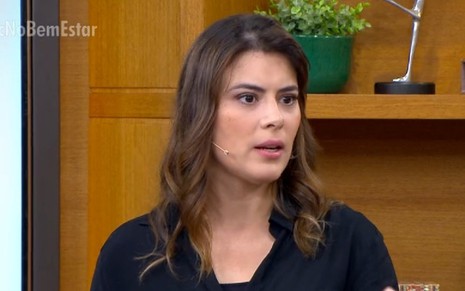 Michelle Loreto no Bem Estar na semana passada: jornalista virou 'apresentadora de quadro' - Reprodução/TV Globo