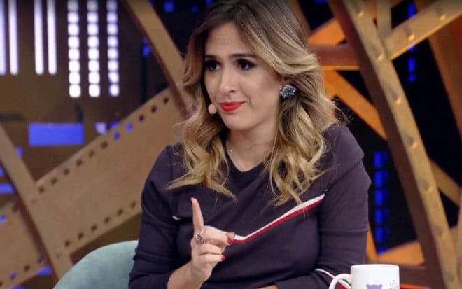 Tata Werneck no Lady Night: comediante ironiza náuseas fortes que sente durante a gestação - REPRODUÇÃO/TV GLOBO