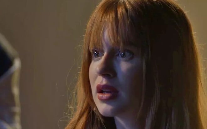 Luz (Marina Ruy Barbosa) ouvirá conversa entre o avô e o protetor da fonte em O Sétimo Guardião - Reprodução/TV Globo