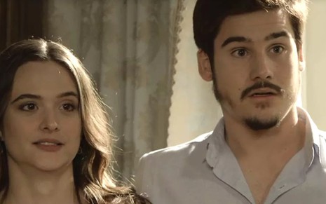 Marocas (Juliana Paiva) e Samuca (Nicolas Prattes) na reta final de O Tempo Não Para: faltou história - Reprodução/TV Globo