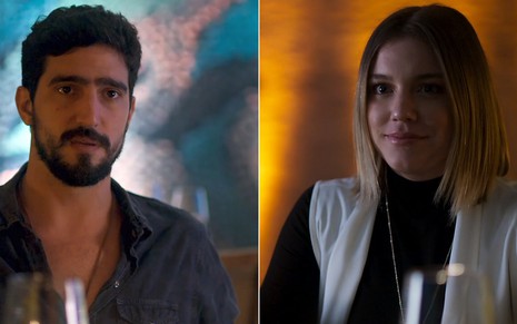 Jamil (Renato Góes) e Dalila (Alice Wegmann) vão ficar perigosamente próximos em Órfãos da Terra - Reprodução/TV Globo