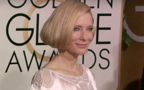 Cate Blanchett vestiu um Givenchy rosa quartzo no Globo de Ouro deste ano - Reprodução/NBC