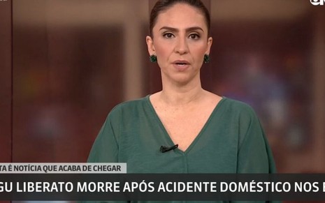 A apresentadora Cecila Flesch pediu desculpas ao vivo no jornal Em Pauta desta quinta-feira (21), na GloboNews