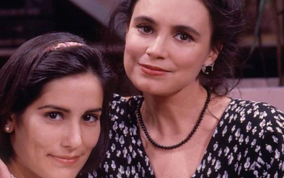 Gloria Pires e Regina Duarte em Vale Tudo, sucesso dos anos 1980; novelas tinham resumo do dia seguinte - Reprodução/TV Globo