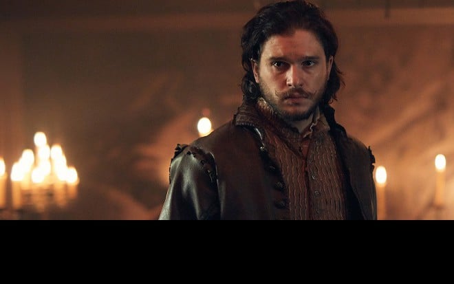 O ator Kit Harington, o Jon Snow de Game of Thrones, em cena da minissérie Gunpowder - Divulgação/BBC