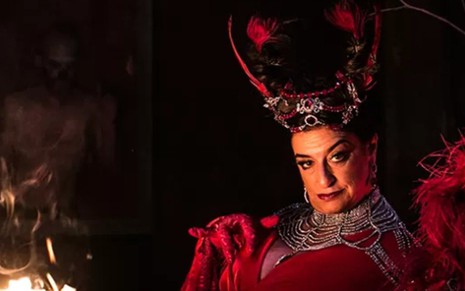 Grace Gianoukas (Teodora) aparecerá de diaba em cena de Haja Coração, novela das sete - Ellen Soares/TV Globo