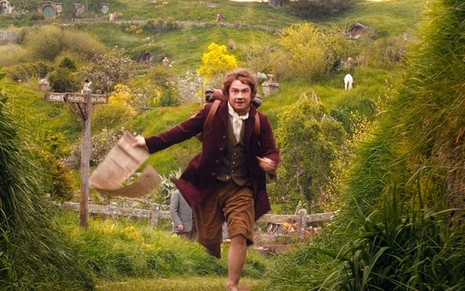 O ator Martin Freeman em cena do filme O Hobbit que explora paisagens da Nova Zelândia