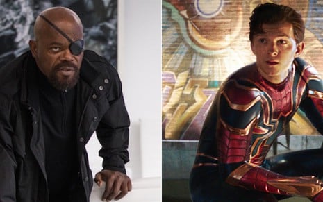 Nick Fury (Samuel L. Jackson) e Peter Parker (Tom Holland): personagens relevantes no futuro da Marvel - FOTOS: DIVULGAÇÃO/MARVEL STUDIOS