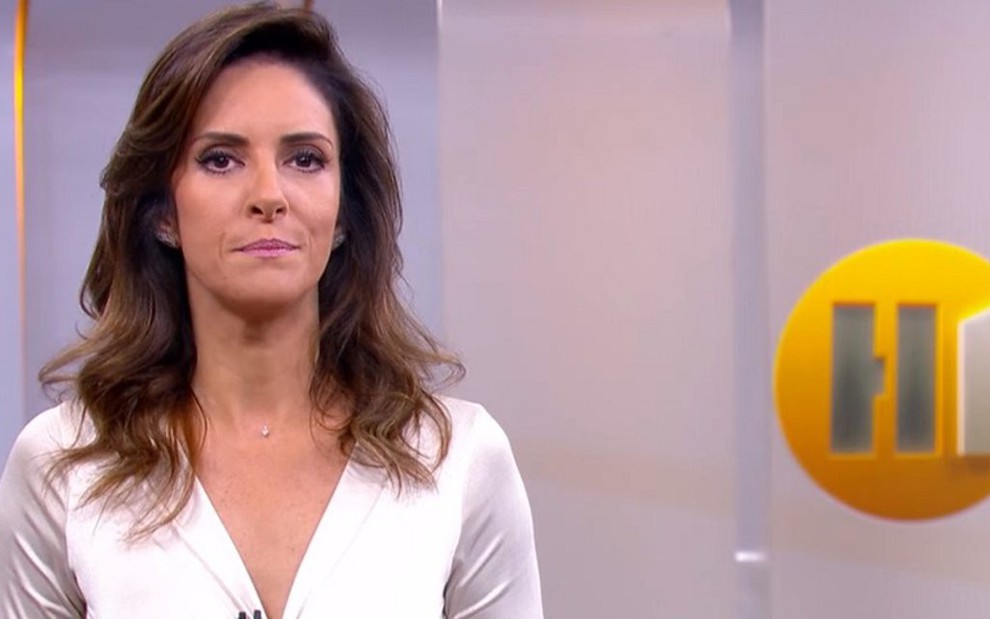 A jornalista Monalisa Perrone no Hora 1 desta segunda-feira (29): vítima de fake news em rede social - Reprodução/TV Globo