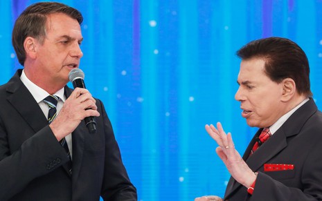 Jair Bolsonaro no Programa Silvio Santos, no SBT: namoro da TV com presidente pode sofrer abalo - Alan Santos/Presidência da República