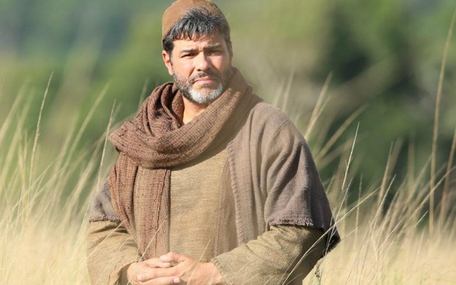 O ator Mauricio Mattar durante gravação da novela Jesus, da Record - Edu Moraes/RecordTV