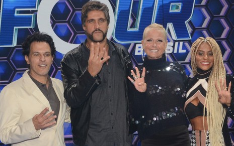 João Marcello Bôscoli, Leo Chaves e Aline Wirley são os jurados do reality apresentado por Xuxa Meneghel - EDUARDO MARTINS/AGNEWS
