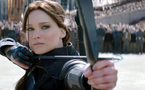 A protagonista Jennifer Lawrence em cena do filme Jogos Vorazes: A Esperança - Parte 1 - Divulgação/Lionsgate