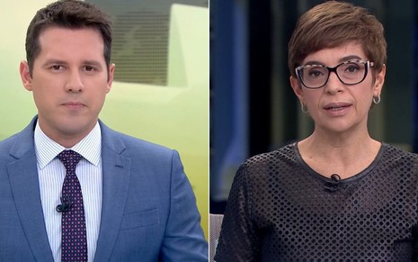 Dony De Nuccio no Jornal Hoje e Renata Lo Prete no Jornal da Globo: ambos ficaram em segundo no ibope - REPRODUÇÃO/TV GLOBO