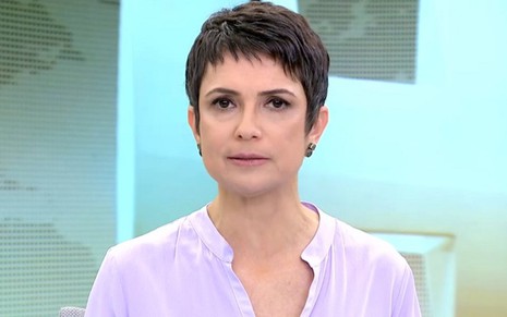 Sandra Annenberg na bancada do Jornal Hoje de sexta (31): queda de 22% na audiência - Reprodução/TV Globo