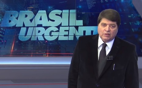 José Luiz Datena no comando do policialesco Brasil Urgente: apresentador não repete sucesso em outros formatos - IMAGENS: REPRODUÇÃO/BAND
