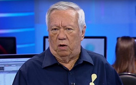 Juarez Soares (1941-2019) no programa Bola na Rede, da RedeTV!, última emissora em que trabalhou - REPRODUÇÃO/REDETV!