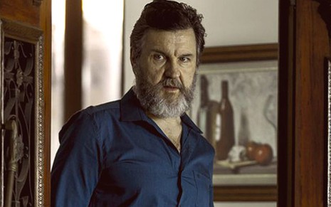 O ator Antonio Calloni em cena como Antenor, grande vilão da minissérie Justiça, da Globo - Ellen Soares/Gshow