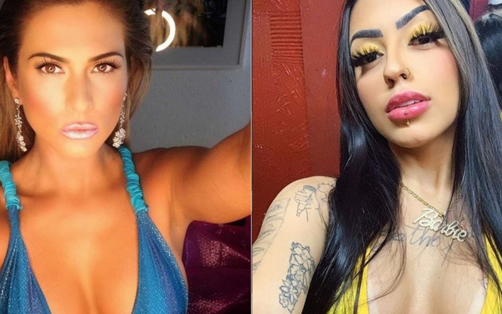 A apresentadora Lívia Andrade e a funkeira MC Mirella têm trocado farpas na internet - REPRODUÇÃO/INSTAGRAM