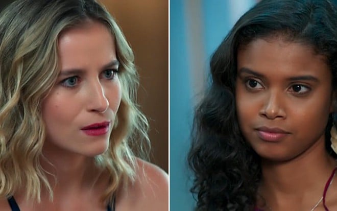 Barbara França (Bárbara) e Aline Dias (Joana) na temporada Pro Dia Nascer Feliz de Malhação - Reprodução/TV Globo