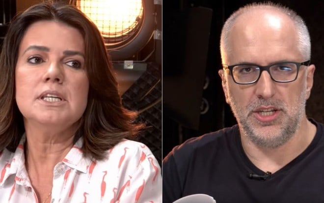 Mara Luquet e Antonio Tabet no programa Segunda Chamada, do canal MyNews no YouTube