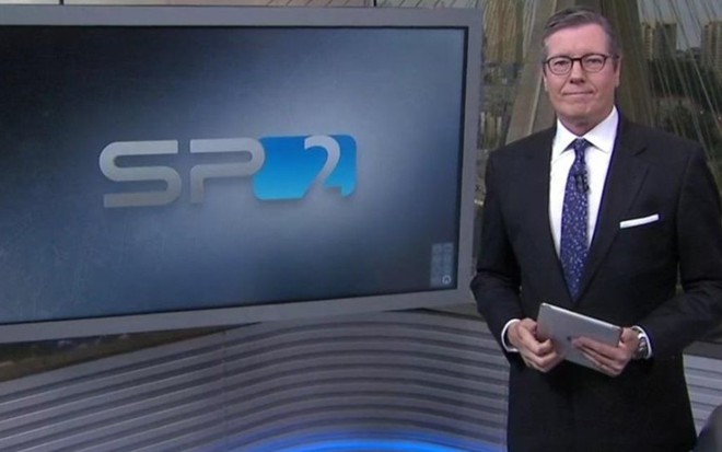 Márcio Gomes em dezembro de 2018, quando apresentou o SP2; ele será âncora do Jornal Hoje neste sábado (23) - Reprodução/Globo