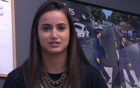 A jornalista Mari Palma em reportagem do Vídeo Show na qual ela mostrou o seu quarto - Reprodução/TV Globo